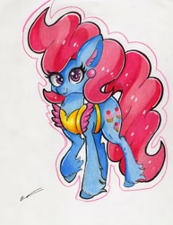 Size: 2320x3000 | Tagged: safe, artist:luxiwind, cup cake, pony, high res, solo, traditional art