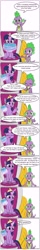 Size: 1280x7982 | Tagged: safe, artist:rockhoppr3, spike, twilight sparkle, twilight sparkle (alicorn), alicorn, dragon, pony, the last problem, book, comic, coronavirus, covid-19, crown, implied pandemic, jewelry, looking at you, medallion, pandemic, public service announcement, regalia, social distancing, speech bubble, winged spike