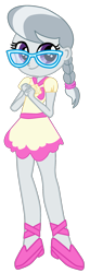 Size: 703x2122 | Tagged: safe, artist:gmaplay, silver spoon, equestria girls, flight to the finish, clothes, dress, simple background, solo, transparent background