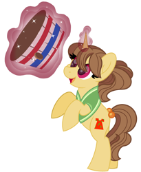 Size: 1800x2200 | Tagged: safe, artist:ponkus, pony, unicorn, aloha, buckball, female, magic, magic aura, mare, simple background, solo, transparent background