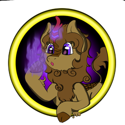 Size: 2000x2000 | Tagged: safe, artist:dirtpecker, oc, oc only, kirin, dungeons and dragons, pen and paper rpg, rpg, simple background, solo, token, transparent background