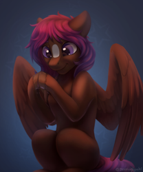 Size: 2500x3000 | Tagged: safe, artist:jessicanyuchi, oc, oc:shaded star, pegasus, clop, male, pegasus oc, solo, stallion, wings