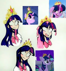 Size: 2447x2638 | Tagged: safe, artist:citi, screencap, twilight sparkle, twilight sparkle (alicorn), unicorn twilight, alicorn, human, pony, unicorn, friendship is magic, my little pony: the movie, big crown thingy, crown, element of magic, humanized, jewelry, regalia, scene interpretation, screencap reference, traditional art