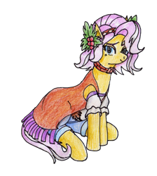 Size: 1585x1769 | Tagged: safe, artist:40kponyguy, derpibooru exclusive, edit, vignette valencia, pony, equestria girls, background removed, clothes, equestria girls ponified, headband, holly, looking at you, ponified, simple background, solo, traditional art, transparent background, villains of equestria collab