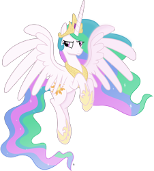 Size: 3853x4261 | Tagged: safe, artist:anime-equestria, princess celestia, alicorn, pony, confident, crown, hoof shoes, horn, jewelry, majestic, regalia, simple background, sparkles, transparent background, vector, wings