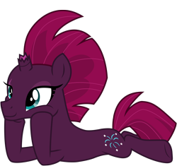Size: 6356x5982 | Tagged: safe, artist:ejlightning007arts, edit, tempest shadow, pony, unicorn, my little pony: the movie, broken horn, cute, cutie mark, eye scar, hoof on cheek, horn, lying down, scar, simple background, smiling, transparent background, vector