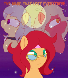 Size: 1794x2046 | Tagged: safe, artist:spk, oc, oc only, oc:aban, oc:spokey, oc:vivian cereza, earth pony, ghost, ghost pony, pony, undead, backstory, bandana, glasses, jewelry, necklace, story in the source, story included, viviaban