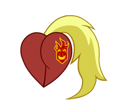 Size: 1024x907 | Tagged: safe, oc, oc only, oc:firebrand, pony, butt only, heart flank, photo, simple background, solo, transparent background