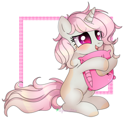 Size: 2777x2669 | Tagged: safe, artist:2pandita, oc, pony, unicorn, female, mare, pillow, solo