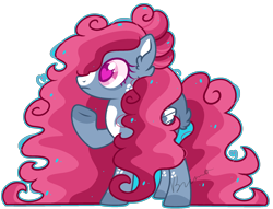 Size: 2132x1632 | Tagged: safe, artist:kurosawakuro, oc, pegasus, pony, base used, big hair, colored pupils, female, heart, magical lesbian spawn, mare, offspring, outline, parent:posey shy, parent:windy whistles, simple background, solo, transparent background