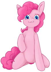 Size: 1026x1438 | Tagged: safe, artist:wild-thunder06, derpibooru import, pinkie pie, earth pony, pony, blue eyes, female, lip bite, looking at you, mare, sexy, solo