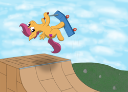 Size: 2000x1429 | Tagged: safe, artist:davinciwolf, scootaloo, pegasus, pony, scooter, solo