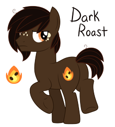 Size: 2900x3200 | Tagged: safe, artist:cherrycandi, oc, oc only, oc:dark roast, earth pony, base used, coffee, freckles, male, simple background, stallion, transparent background