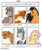 Size: 1000x1193 | Tagged: safe, artist:fineceru, derpibooru import, fluttershy, anthro, big cat, dog, fox, horse, lion, pegasus, pony, wolf, anthro with ponies, beastars, clothes, collar, crossover, cyrillic, female, kiara, lady and the tramp, legosi (beastars), lion king 2 simba's pride, male, mare, necktie, russian, six fanarts, spirit (character), the lion king, ukrainian