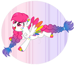 Size: 1024x905 | Tagged: safe, artist:yourrdazzle, oc, oc:prismatic lily, pegasus, pony, colored wings, female, mare, multicolored wings, solo, wings