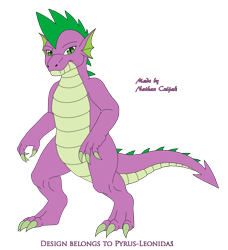 Size: 1935x2123 | Tagged: safe, artist:pyrus-leonidas, part of a series, part of a set, spike, dragon, series:mortal kombat:defenders of equestria, colored claws, crossover, looking at you, male, mortal kombat, simple background, solo, transparent background, video game crossover