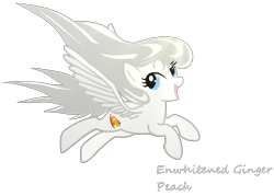 Size: 930x666 | Tagged: safe, artist:agdistis, oc, oc only, oc:ginger peach, pegasus, /mlp/, blue eyes, drawthread, pegasus oc, simple background, solo, transparent background, white hair, wings