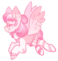 Size: 1541x1615 | Tagged: safe, artist:bubaiuv, oc, oc:strawberry milk, pegasus, pony, clothes, female, glasses, mare, simple background, socks, solo, striped socks, sweater, transparent background