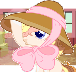 Size: 2575x2467 | Tagged: safe, artist:rerorir, oc, pony, base used, female, filly, hat, high res, solo