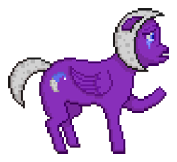 Size: 688x632 | Tagged: safe, artist:krixwell, oc, oc only, oc:moon dream, pegasus, fanfic:dreamers and the moon, crying, pixel art, sad