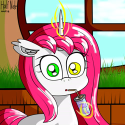 Size: 2362x2362 | Tagged: artist needed, safe, oc, oc:half note, unicorn, female, horn, mare, unicorn oc