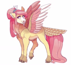 Size: 1024x931 | Tagged: safe, artist:uunicornicc, derpibooru import, fluttershy, pegasus, pony, the last problem, older, older fluttershy, simple background, solo, tail feathers, white background