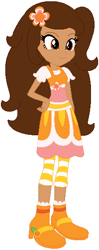 Size: 222x560 | Tagged: safe, artist:selenaede, artist:user15432, human, equestria girls, barely eqg related, base used, boots, clothes, crossover, dress, equestria girls style, equestria girls-ified, flower, flower in hair, hairpin, hand on hip, orange blossom (strawberry shortcake), orange dress, shoes, socks, strawberry shortcake, strawberry shortcake's berry bitty adventures