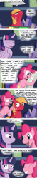 Size: 1080x5190 | Tagged: safe, artist:hoofclid, derpibooru import, big macintosh, pinkie pie, twilight sparkle, twilight sparkle (alicorn), alicorn, earth pony, pony, comic:magic mac, comic, dialogue, eyes closed, female, male