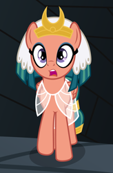 Size: 1276x1940 | Tagged: safe, artist:badumsquish, derpibooru exclusive, somnambula, pegasus, pony, clothes, egyptian pony, female, headdress, i can't believe it's not hasbro studios, jewelry, mare, shocked, show accurate, solo, surprised, tail wrap, wide eyes