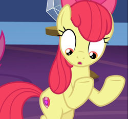 Size: 1006x937 | Tagged: safe, screencap, apple bloom, pony, growing up is hard to do, bipedal, cropped, older, older apple bloom, solo
