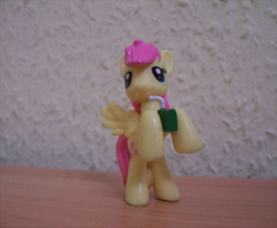 Size: 350x288 | Tagged: safe, derpibooru import, fluttershy, pegasus, pony, blind bag, flutterjuice, juice, juice box, photo, toy