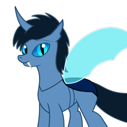 Size: 2700x2700 | Tagged: safe, artist:egstudios93, oc, oc:jumbo, changeling, blue changeling, high res, simple background, solo, transparent background