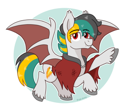 Size: 2130x1865 | Tagged: safe, artist:pink-pone, oc, bat pony, pony, male, solo, stallion