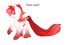 Size: 777x491 | Tagged: safe, artist:korria1234, oc, oc:toxic love, alicorn, bat pony, bat pony alicorn, bat pony oc, bat wings, curved horn, horn, long tail, solo, wings