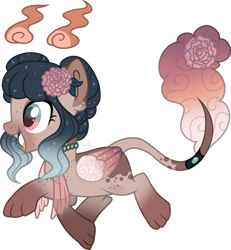 Size: 1280x1386 | Tagged: safe, artist:mintoria, oc, oc:desert rose, original species, pony, female, simple background, solo, transparent background