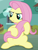 Size: 478x636 | Tagged: safe, derpibooru import, screencap, angel bunny, fluttershy, pegasus, pony, she talks to angel, angel is not amused, angry, body swap, cropped, female, holding tail, looking at someone, mare, sitting