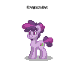 Size: 400x400 | Tagged: safe, oc, oc only, earth pony, pony, grape, pony town, simple background, solo, transparent background