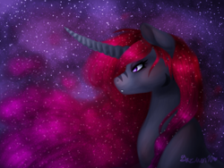 Size: 1500x1125 | Tagged: safe, artist:yazmen10, oc, oc:starlight rider, solo, space, stars