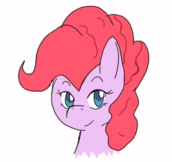 Size: 2048x1926 | Tagged: safe, artist:omegapony16, derpibooru import, pinkie pie, earth pony, pony, female, mare, simple background, smiling, solo, white background