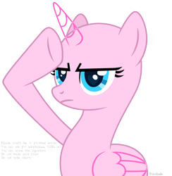 Size: 3538x3622 | Tagged: safe, artist:rioshi, artist:starshade, oc, oc only, alicorn, pony, alicorn oc, base, female, horn, mare, rainbow dash salutes, salute, simple background, smiling, solo, transparent background, wings