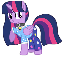 Size: 1135x1026 | Tagged: safe, artist:徐詩珮, derpibooru import, twilight sparkle, twilight sparkle (alicorn), alicorn, pony, series:sprglitemplight diary, series:sprglitemplight life jacket days, series:springshadowdrops diary, series:springshadowdrops life jacket days, alternate universe, base used, chase (paw patrol), clothes, cute, equestria girls outfit, pajamas, paw patrol, simple background, transparent background