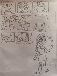 Size: 3024x4032 | Tagged: safe, artist:13mcjunkinm, silver spoon, oc, oc:james "jimmy" thomas hook, human, fanfic:spooning around, equestria girls, character to character, fanfic art, male to female, rule 63, transformation, transformation sequence, transgender transformation