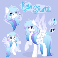 Size: 2700x2700 | Tagged: safe, artist:takan0, oc, oc:kimy sparkle, pegasus, pony, blue background, female, high res, mare, simple background, solo