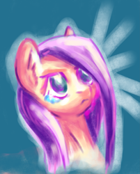 Size: 3157x3925 | Tagged: safe, artist:coco-drillo, derpibooru import, fluttershy, pegasus, pony, angry, bust, colourful, crying, determined, ear fluff, natg2020, newbie artist training grounds, portrait, simple background, solo, teary eyes