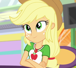 Size: 1200x1080 | Tagged: safe, screencap, applejack, better together, equestria girls, rollercoaster of friendship, cropped, cute, female, jackabetes, solo