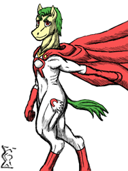 Size: 750x1000 | Tagged: safe, artist:korencz11, anthro, pony, fanfic:sometimes they call me super, atg 2020, newbie artist training grounds, solo, superhero