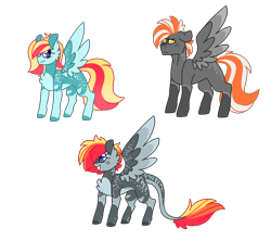 Size: 4500x4000 | Tagged: safe, artist:crazysketch101, oc, oc only, oc:alice looncrest, oc:crazy looncrest, oc:odd looncrest, pegasus, pony, chest fluff, simple background, transparent background