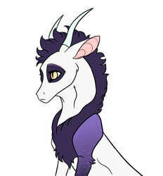 Size: 2781x3000 | Tagged: safe, artist:venommocity, oc, oc:damon, draconequus, hybrid, interspecies offspring, male, offspring, parent:discord, parent:princess celestia, parents:dislestia, simple background, solo, white background