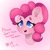 Size: 1000x1000 | Tagged: safe, artist:singdraw, derpibooru import, pinkie pie, earth pony, pony, beanbrows, bust, colored pupils, crying, eyebrows, japanese, portrait, positive message, positive ponies, solo