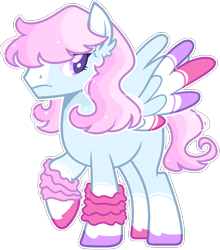 Size: 1240x1412 | Tagged: safe, artist:kurosawakuro, pegasus, pony, ambiguous gender, base used, colored pupils, colored wings, multicolored wings, offspring, parent:double diamond, parent:rainbow dash, parents:doubledash, simple background, solo, transparent background, wings